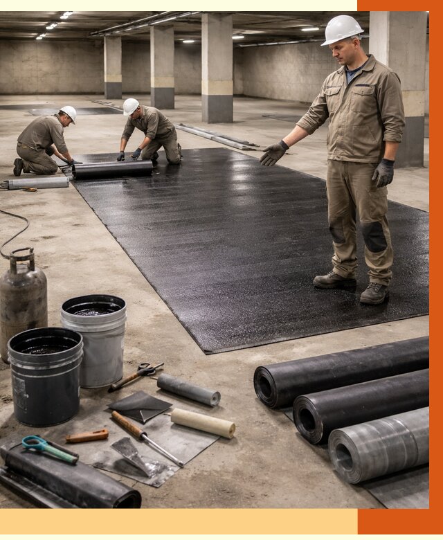 Гидроизоляция паркинга в Дмитрове от 1286 руб/м² — профессиональная защита | ТепломастерДмв