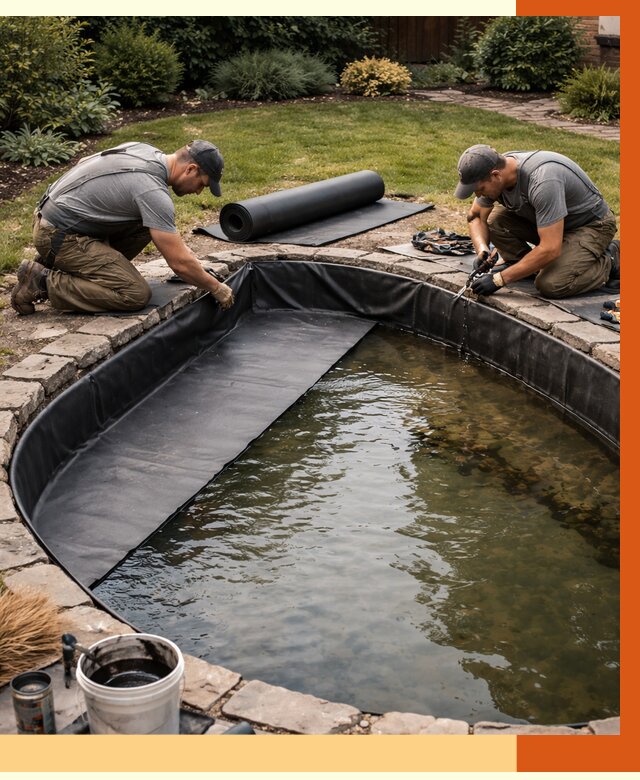 Гидроизоляция пруда в Дмитрове от 16080 руб. под ключ | ТепломастерДмв профессионально