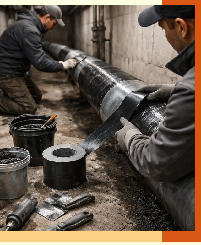 Гидроизоляция труб в Дмитрове от 2680 руб. — профессиональная герметизация | ТепломастерДмв