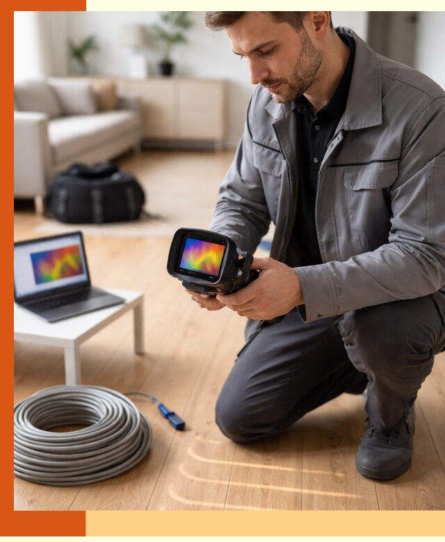 Тепловизионное обследование тёплого пола в Дмитрове для точной диагностики