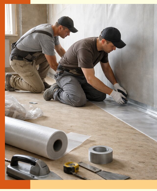 Монтаж пароизоляции для дома и помещений в Дмитрове