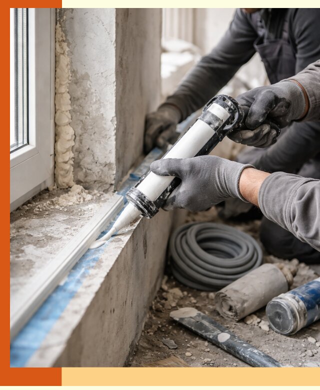 Герметизация стыков и примыканий зданий в Дмитрове