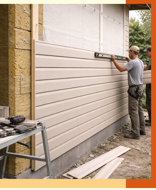 Монтаж сайдинга после утепления в Дмитрове от 1983 руб. — обшивка и облицовка | ТепломастерДмв